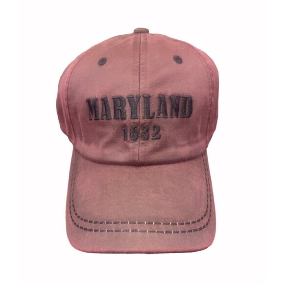 Maryland 1632 Cotton Waxed Style Mesh Burgandy Cap Hat NEW Fast Ship - Picture 1 of 4
